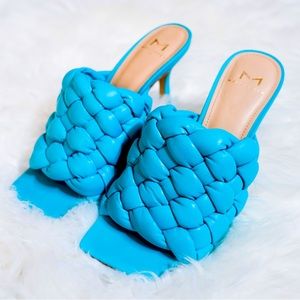 MARC FISHER DAKINA SQUARE TOE SLIDE #used #noBox